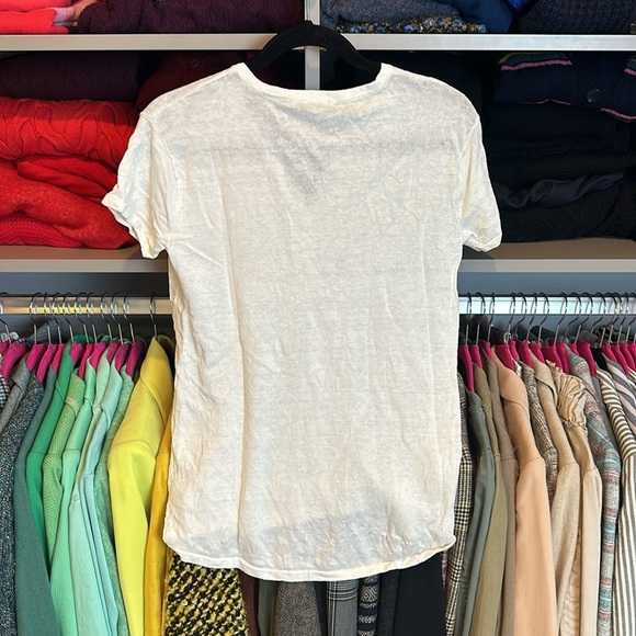 Talbots white v neck short sleeve sweater top size XS​ - Picture 3 of 3